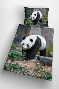 Glamonde 3D povlečení Panda se zipem 140×200 cm