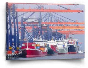Sablio Obraz Lodě v přístavu - 120x80 cm