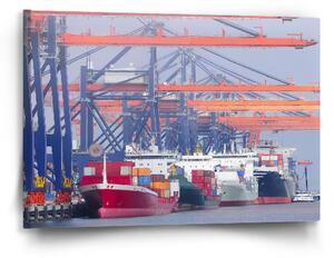 Sablio Obraz Lodě v přístavu - 60x40 cm