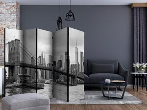 Artgeist Paraván - Road to Manhattan (Black and White) II [Room Dividers] Size: 225x172