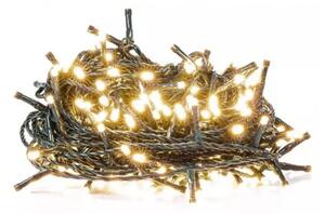 SOLIGHT LED venkovní vánoční řetěz, 50 LED, 5m, 3m přívod, 8 funkcí, IP44, 3x AA, teplá bílá