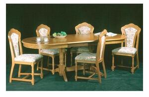 IBA Nábytek Rustikální jídelní set - stůl Evropa a šest židlí Pissa