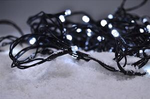 SOLIGHT LED venkovní vánoční řetěz, 50 LED, 5m, 3m přívod, 8 funkcí, IP44. 3x AA, studená bílá