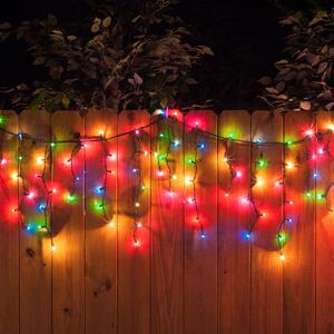 ACA Lighting LED vánoční světelný závěs, 3x0,6m, RGB barva světla, IP44, 144 LED, 8 funkcí