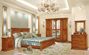 IBA Luxusní manželská postel VALERIA (90, 160, 180 cm) Typ: Třešeň, Šířka postele: 90 cm, Design čela: Čalouněné