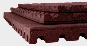 Mosolut Rubber Deska ANTISHOCK, Indoor, červená 100x100 - 25 mm MSFT145