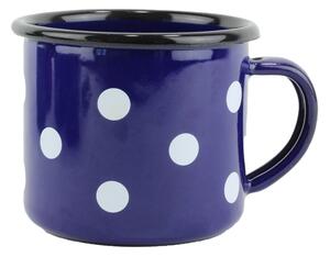 BELIS Smaltovaný hrnek ø 8 cm - 0.35 l modrý - PUNTÍK MODRÝ | BELIS - 11008-009DAE04