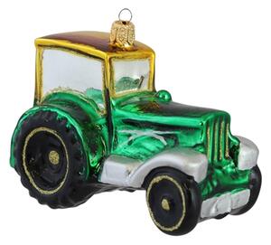 Vánoční dekorace traktor zelený