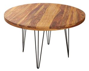 Designový kulatý jídelní stůl Elegant 120 cm Sheesham