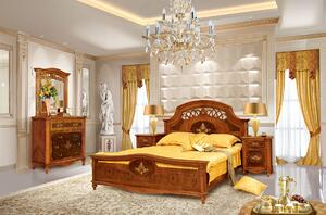 IBA Luxusní noční stolek LAURA Typ: Bílá se zlatou patinou