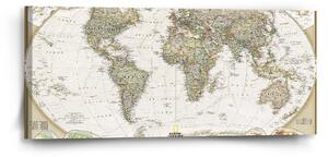 Sablio Obraz Mapa světa - 110x50 cm