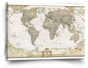 Sablio Obraz Mapa světa - 120x80 cm