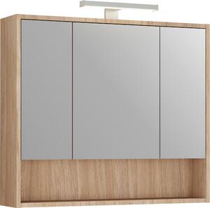 ZRCADLOVÁ SKŘÍŇKA, barvy dubu, 80/74/22 cm Stylife - Koupelnové série