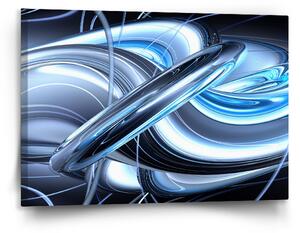Sablio Obraz Modrá abstrakce - 120x80 cm