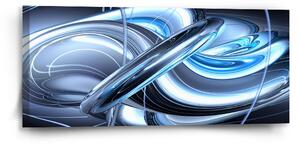 Sablio Obraz Modrá abstrakce - 110x50 cm