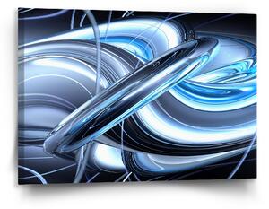 Sablio Obraz Modrá abstrakce - 90x60 cm