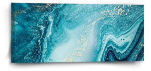 Obraz SABLIO - Modrý pigment 110x50 cm