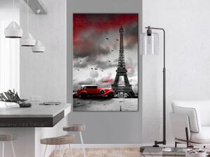 Obraz - Červené auto v Paříži 60x90