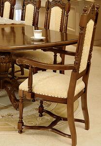IBA Masivní jídelní židle Royal I Typ: Ořech, Potah: Látka, Konstukce: Bez opěrek