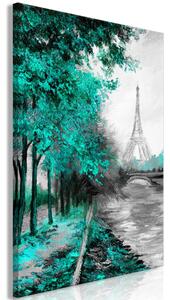 Obraz - Pařížský kanál - zelený 40x60