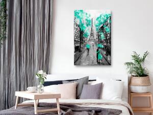 Obraz - Rande v Paříži - zelené 40x60