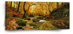 Sablio Obraz Most v lese - 110x50 cm