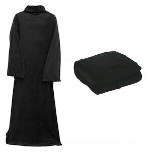 Verk Fleecová deka s rukávy Snuggie černá 190x140cm