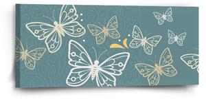 Sablio Obraz Motýli - 110x50 cm