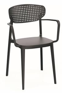 ROJAPLAST Zahradní židle - AIRE ARMCHAIR, plastová Barva: antracit