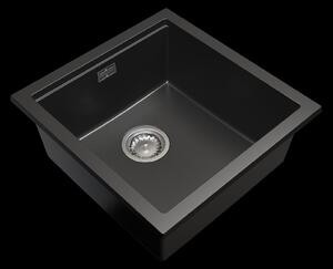Gamma Decor 4850, 1-komorový granitový dřez 480x500x215 mm, černá, GMA-ZLE000156
