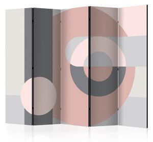 Artgeist Paraván - Geometric Wreath (Pink) II [Room Dividers] Velikosti (šířkaxvýška): 225x172