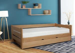 Gabi nábytek Masivní postel Dream s úložným prostorem Odstín postele: Ořech, Úložný prostor: S úložným prostorem, Rozměr matrace: 90 x 200 cm