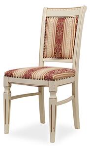 IBA Masivní židle Valeria Typ: Bílá se zlatou patinou, Potah: Gobelín/Kůže