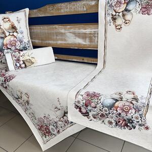 Tegatex Gobelínový ubrus chenille - kuřátka na velikonočních vajíčkách Velikost: 40*100 cm