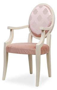 IBA Masivní židle MEDAILON (s područkami / bez područek) Varianta: Hnědá, Područky: Bez područek