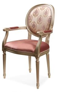 IBA Masivní židle LIGIA (bez područek / s područkami) Varianta: Zlatá, Područky: S područkami