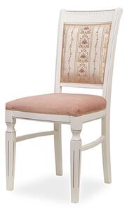 IBA Masivní židle Valeria Typ: Bílá se zlatou patinou, Potah: Látka