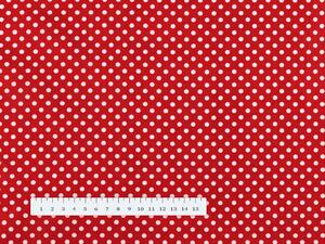 Biante Bavlněný povlak na polštář s lemem Sandra SA-340 Bílé puntíky na červeném 40 x 40 cm