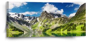 Sablio Obraz Odraz hor na jezeře - 110x50 cm