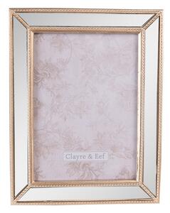 Zlatý antik fotorámeček se zrcadlem – 13x18 cm
