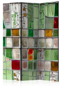 Paraván - Smaragdová vitráž 135x172