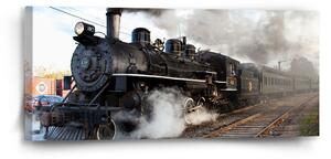 Sablio Obraz Parní lokomotiva - 110x50 cm