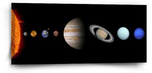 Sablio Obraz Planety a slunce - 110x50 cm
