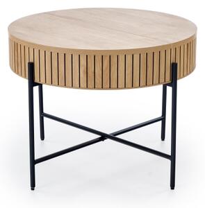 Konferenční stolek DANTE pr. 67 cm hnědá/černá