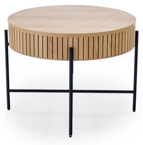 Konferenční stolek DANTE pr. 67 cm hnědá/černá