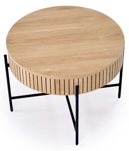 Konferenční stolek DANTE pr. 67 cm hnědá/černá