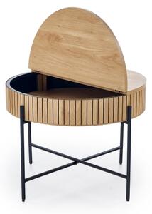 Konferenční stolek DANTE pr. 67 cm hnědá/černá
