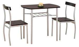 Balkónový set LANCE 82x50 cm kov/wenge
