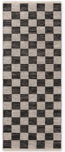 Hanse Home, Běhoun Handloom 106333 Rex White Black, 80x200, černobílá, chodba / předsíň