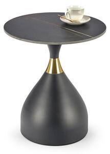 Konferenční stolek VERO pr. 50 cm černá/zlatá
